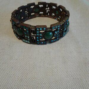 Vintage-inspired Multi-stone Bangle